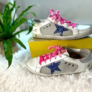 Golden Goose Super Star Double Quarter Glitter Star Mirror Heel